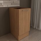 Balcão 40cm Com 1 Porta 1 Prateleira E Rodapé Cz Amendoa