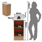 Balcão 40cm Com 1 Porta 1 Prateleira Tampo E Rodapé Cz Amêndo