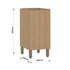 Balcão 1 Porta 40x87x53cm Madeira Freijó Slim Luciane