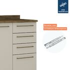 Balcão 4 Gavetas 2 Portas 120cm Tarantela Valdemóveis Ipê/off