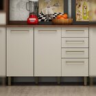 Balcão 4 Gavetas 2 Portas Tarantela Chocolate/off White