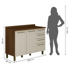 Balcão 4 Gavetas 2 Portas Tarantela Valdemóveis