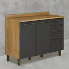 Balcão 4 Gavetas 2 Portas Tarantela Valdemóveis Cinamomo/graf