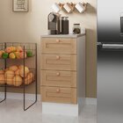 Balcão 4 Gavetas 40cm Com Tampo Arizona Cabecasa Madeiraorigi