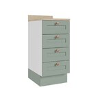 Balcão 4 Gavetas 40cm Com Tampo Arizona Cabecasa Madeiraorigi