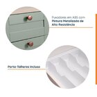 Balcão 4 Gavetas 40cm Com Tampo Arizona Cabecasa Madeiraorigi