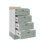 Balcão 4 Gavetas 40cm Com Tampo Arizona Cabecasa Madeiraorigi