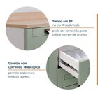 Balcão 4 Gavetas 40cm Com Tampo Arizona Cabecasa Madeiraorigi