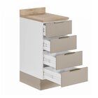 Balcão 4 Gavetas 40cm Com Tampo Com Rodapé Ipanema Cabecasa M