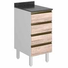 Balcao 4 Gavetas Corrediças Telescópicas Em Mdf Kali Premium