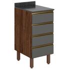 Balcao 4 Gavetas Corrediças Telescópicas Em Mdf Kali Premium