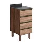 Balcão 4 Gavetas Kali Premium 40cm Com Tampo Mdf 25mm - Nicio