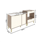 Balcão 4 Portas 1 Gaveta Sem Pia Karen Móveis Sul