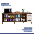 Balcão 4 Portas 3 Gavetas Atenas Ypê/off White