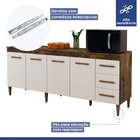 Balcão 4 Portas 3 Gavetas Atenas Ypê/off White