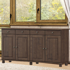 Balcao 4 Portas 4 Gavetas Madeira Maciça 8929 Rubi Fnt