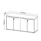 Balcão 4 Portas Com Tranca França Freijó Branco