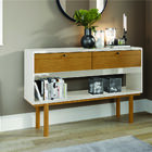 Balcão 4 Portas E Aparador Cooper Tauari Off White Perolizado