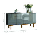 Balcão 4 Portas Lituânia Cinza Perolizado Tauari