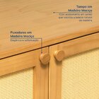 Balcão 4 Portas Rattan Magna Cabecasa Madeiraoriginals Mel