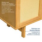 Balcão 4 Portas Rattan Magna Cabecasa Madeiraoriginals Mel