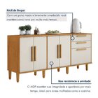 Balcão 5 Portas 2 Gavetas Lorena Nature/off White