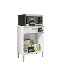 Balcão 600 2 Portas 1 Gaveta Diamante Branco