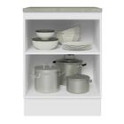 Balcão 60 Cm 1 Porta Branco/branco Veludo Lux Madesa