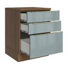 Balcão 60 Cm 3 Gavetas Rustic/cinza Lux Madesa