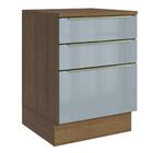 Balcão 60 Cm 3 Gavetas Rustic/cinza Lux Madesa