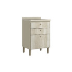 Balcão 60 Cm Para Cozinha Com Tampo Lovely 03 Gavetas Thb