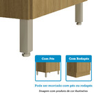 Balcão 60cm 2 Portas Com Tampo Stylo Luciane Móveis