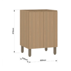 Balcão 2 Portas 60x87x53cm Madeira Freijó Slim Luciane