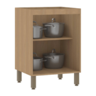 Balcão 2 Portas 60x87x53cm Madeira Freijó Slim Luciane