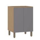 Balcão 2 Portas 60x87x53cm Madeira Freijó Slim Luciane