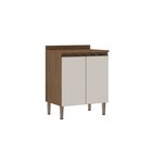 Balcão 70cm 2 Portas Conecta  Ébano/off White