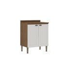 Balcão 70cm 2 Portas Conecta Genialflex Ébano/branco