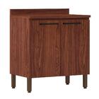 Balcão 70cm Com Tampo 2 Portas Viv Concept 952 Nogueira