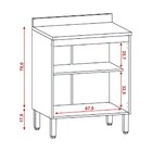 Balcão 70cm Com Tampo 2 Portas Viv Concept 952 Nogueira/off W