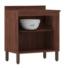 Balcão 70cm Com Tampo 2 Portas Viv Concept 952 Nogueira/off W