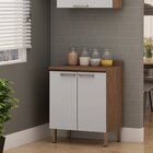 Balcao 70cm Com Tampo Para Cooktop 4 Bocas Ébano/fendi