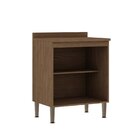 Balcao 70cm Com Tampo Para Cooktop 4 Bocas Ébano/fendi