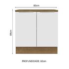 Balcão 80 Cm 2 Portas Rustic/branco Veludo Lux Madesa