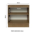 Balcão 80 Cm 2 Portas Rustic/branco Veludo Lux Madesa