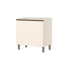 Balcão 80cm 2 Portas Com Tampo 100% Mdf Aurora Espresso Móvei