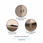 Balcão 80cm 2 Portas Com Tampo Stylo Luciane Móveis