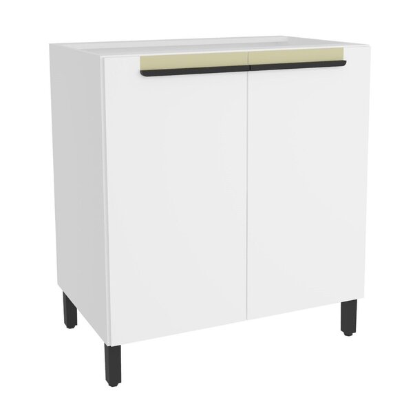 Balcão 80cm 2 Portas Cozinha Flórida Branco Ártico