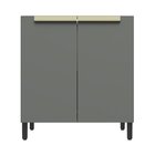 Balcão 80cm 2 Portas Cozinha Flórida Grafite