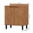 Balcão 80cm 2 Portas De Abrir Toscana Freijó/freijó - Mx Móve