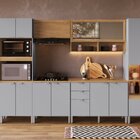 Balcão 80cm 2 Portas Hera   Griseo/naturalle